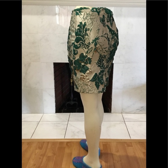 Floral Jacquard Pencil Skirt - Picture 5 of 10